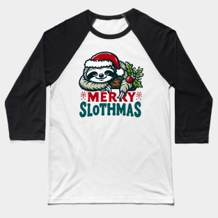 Funny Merry Slothmas Christmas Pajama for Sloth Lovers Baseball T-Shirt